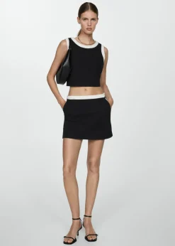 MANGO Topy*Krótki top tweedowy