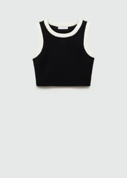 MANGO Topy*Krótki top tweedowy