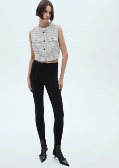 MANGO Topy*Krótki top tweedowy