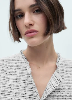 MANGO Topy*Krótki top tweedowy