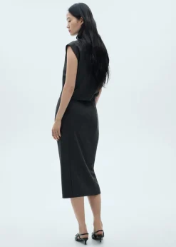 MANGO Topy*Krótki top z dzianiny