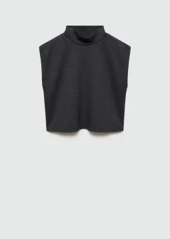 MANGO Topy*Krótki top z dzianiny