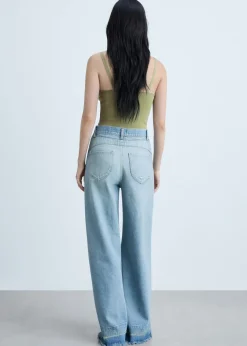 MANGO Topy*Krótki top z dzianiny