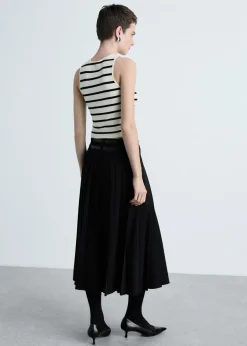 MANGO Topy*Krótki top z dzianiny w paski