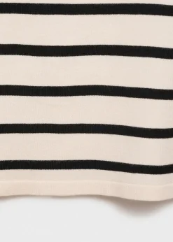 MANGO Topy*Krótki top z dzianiny w paski