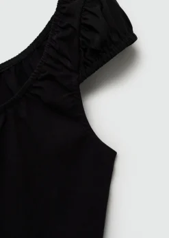 MANGO Topy*Krótki top z guzikami