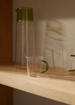 MANGO Zastawa Stołowa|Szklanki I Kieliszki*Kubek z kolorowym uchem ze szkła borokrzemowego