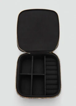 MANGO Galanteria Skórzana|Akcesoria Skórzane*Kuferek na biżuterię ze skóry z włosiem w lamparcie cętki