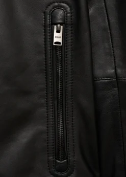MANGO Kurtki I Koszule Wierzchnie|Skóra*Kurtka biker ze skóry nappy