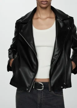 MANGO Kurtki*Kurtka biker ze sztucznej skóry