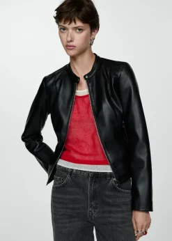 MANGO Kurtki*Kurtka biker ze sztucznej skóry