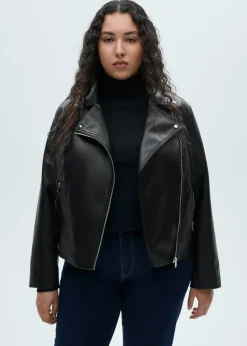 MANGO Kurtki*Kurtka biker ze sztucznej skóry