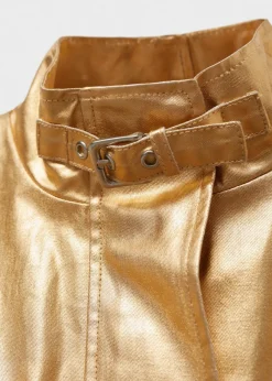 MANGO Kurtki*Kurtka bomber dżinsowa w metalicznym kolorze