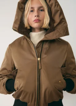 MANGO Płaszcze*Kurtka bomber podszyta kożuszkiem