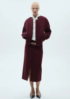 MANGO Kurtki*Kurtka bomber wełniana z kieszeniami