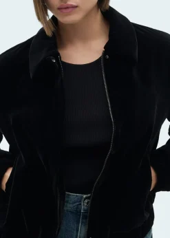 MANGO Kurtki*Kurtka bomber z aksamitu