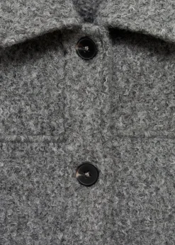 MANGO Płaszcze I Kurtki*Kurtka bomber z tkaniny bouclé