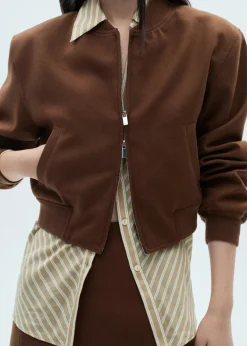 MANGO Kurtki*Kurtka bomber z wełny