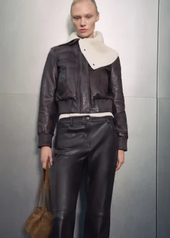 MANGO Kurtki|Skóra*Kurtka bomber ze skóry