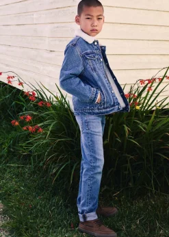 Dzieci MANGO Płaszcze I Kurtki*Kurtka dżinsowa z barankiem