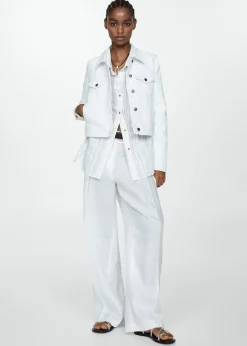 MANGO Kurtki*Kurtka dżinsowa z kieszeniami