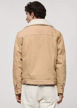 MANGO Kurtki I Koszule Wierzchnie*Kurtka dżinsowa z kołnierzem z baranka