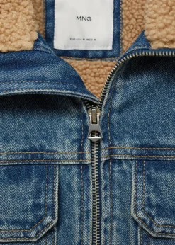 MANGO Kurtki I Koszule Wierzchnie*Kurtka dżinsowa ze wstawkami z baranka
