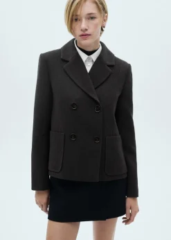 MANGO Kurtki*Kurtka dwurzędowa wełniana