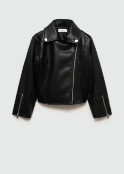 Dzieci MANGO Płaszcze I Kurtki*Kurtka efekt skóry