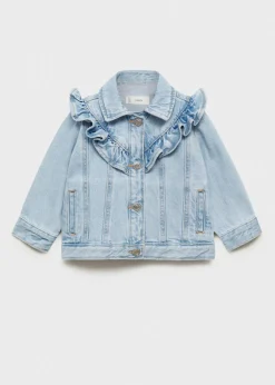 Dzieci MANGO Płaszcze*Kurtka jeansowa z falbanami