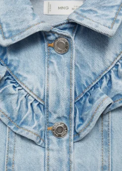 Dzieci MANGO Płaszcze*Kurtka jeansowa z falbanami