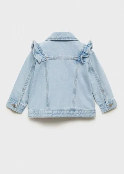 Dzieci MANGO Płaszcze*Kurtka jeansowa z falbanami