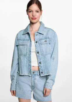 MANGO Płaszcze I Kurtki*Kurtka jeansowa z gwiazdkami