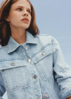 MANGO Płaszcze I Kurtki*Kurtka jeansowa z gwiazdkami