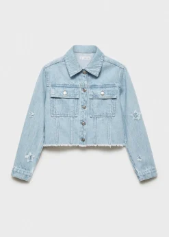 MANGO Płaszcze I Kurtki*Kurtka jeansowa z gwiazdkami