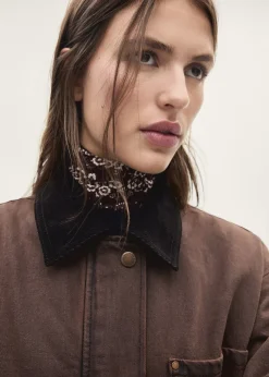 MANGO Płaszcze|Kurtki*Kurtka parka z kontrastowym kołnierzem