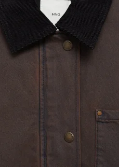 MANGO Płaszcze|Kurtki*Kurtka parka z kontrastowym kołnierzem