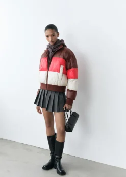 MANGO Płaszcze*Kurtka pikowana trójkolorowa