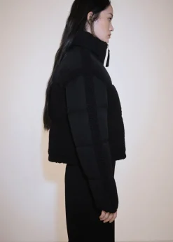 MANGO Płaszcze*Kurtka pikowana ze wstawkami z dzianiny bouclé