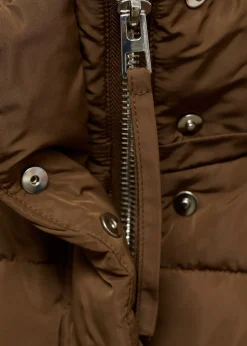 MANGO Płaszcze*Kurtka puchowa midi z kapturem