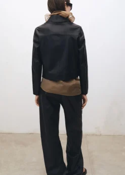 MANGO Kurtki|Skóra*Kurtka skórzana na guziki