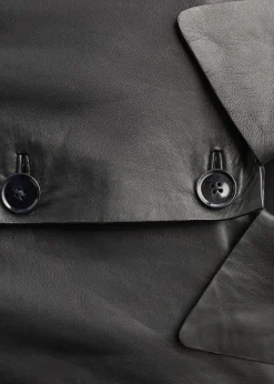 MANGO Kurtki|Skóra*Kurtka skórzana na guziki