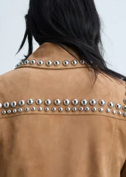 MANGO Kurtki|Skóra*Kurtka skórzana z ćwiekami