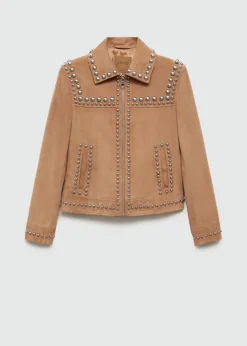 MANGO Kurtki|Skóra*Kurtka skórzana z ćwiekami