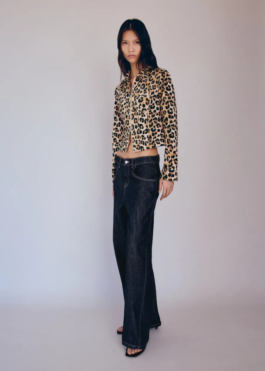 MANGO Kurtki*Kurtka w lamparcie cętki z dwustronnym zapięciem na zamek