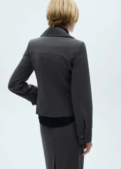 MANGO Kurtki*Kurtka w paski z dwustronnym zapięciem na zamek