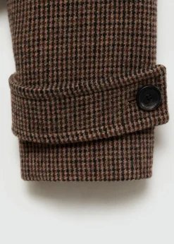 MANGO Kurtki*Kurtka wełniana w drobną pepitkę