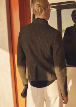 MANGO Kurtki*Kurtka wełniana w drobną pepitkę