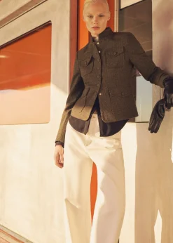 MANGO Kurtki*Kurtka wełniana w drobną pepitkę