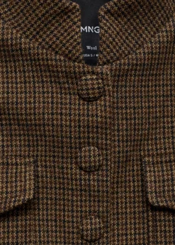 MANGO Kurtki*Kurtka wełniana w drobną pepitkę